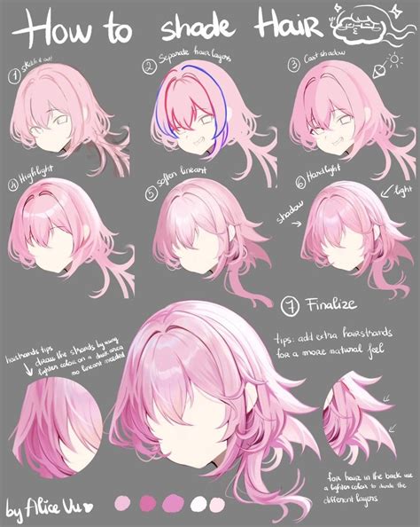 How to paint and shade hair